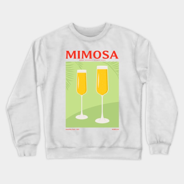 Mimosa Cocktail Crewneck Sweatshirt by MurellosArt